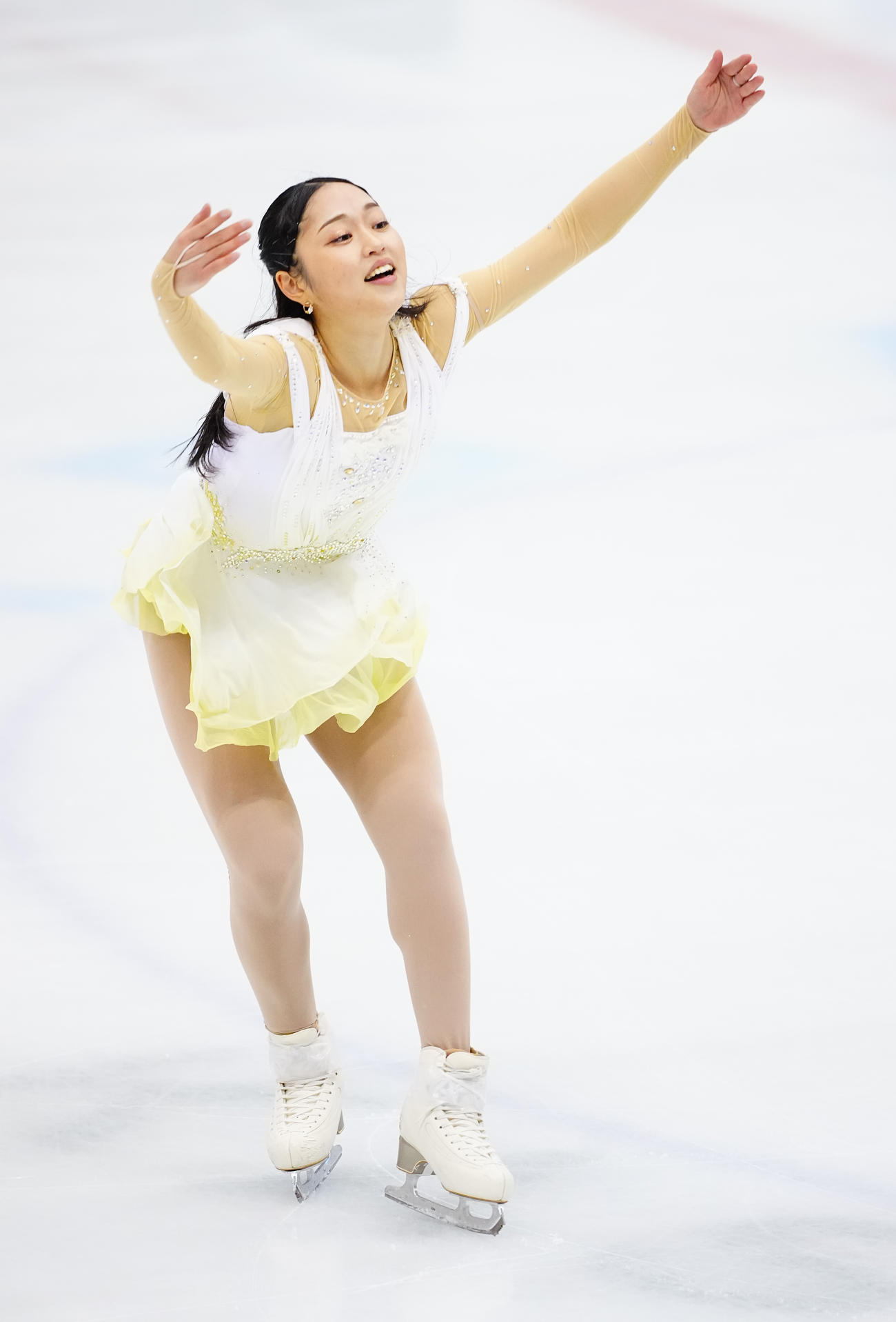 女子SPの演技をする江川（撮影・垰建太）
