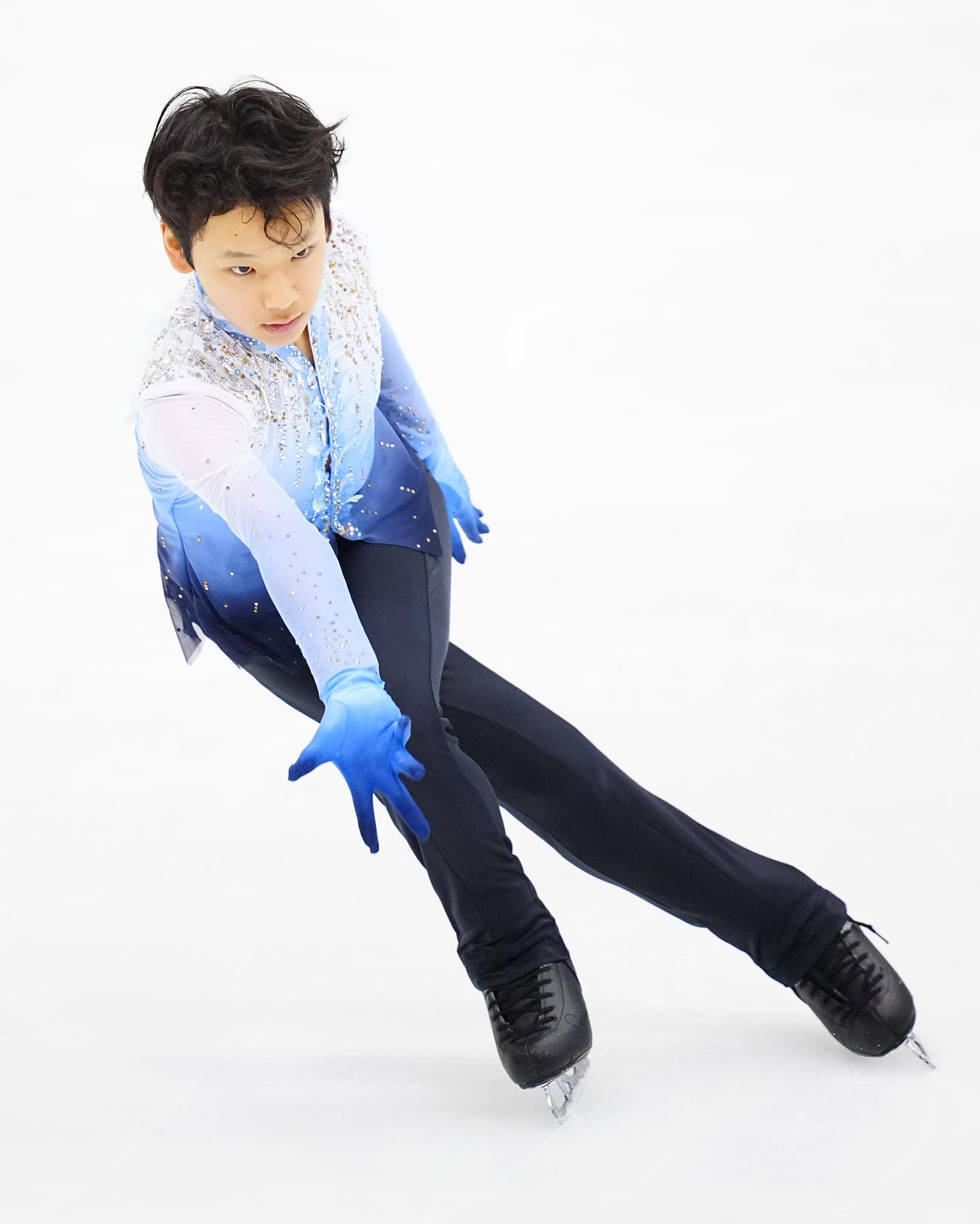 ジュニア男子フリーの演技をする吉野（撮影・垰建太）