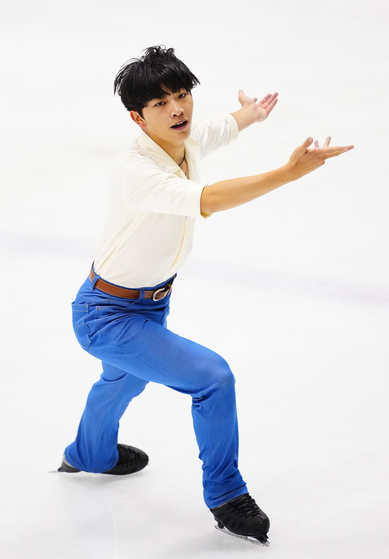 ジュニア男子フリーの演技をする堀野（撮影・垰建太）