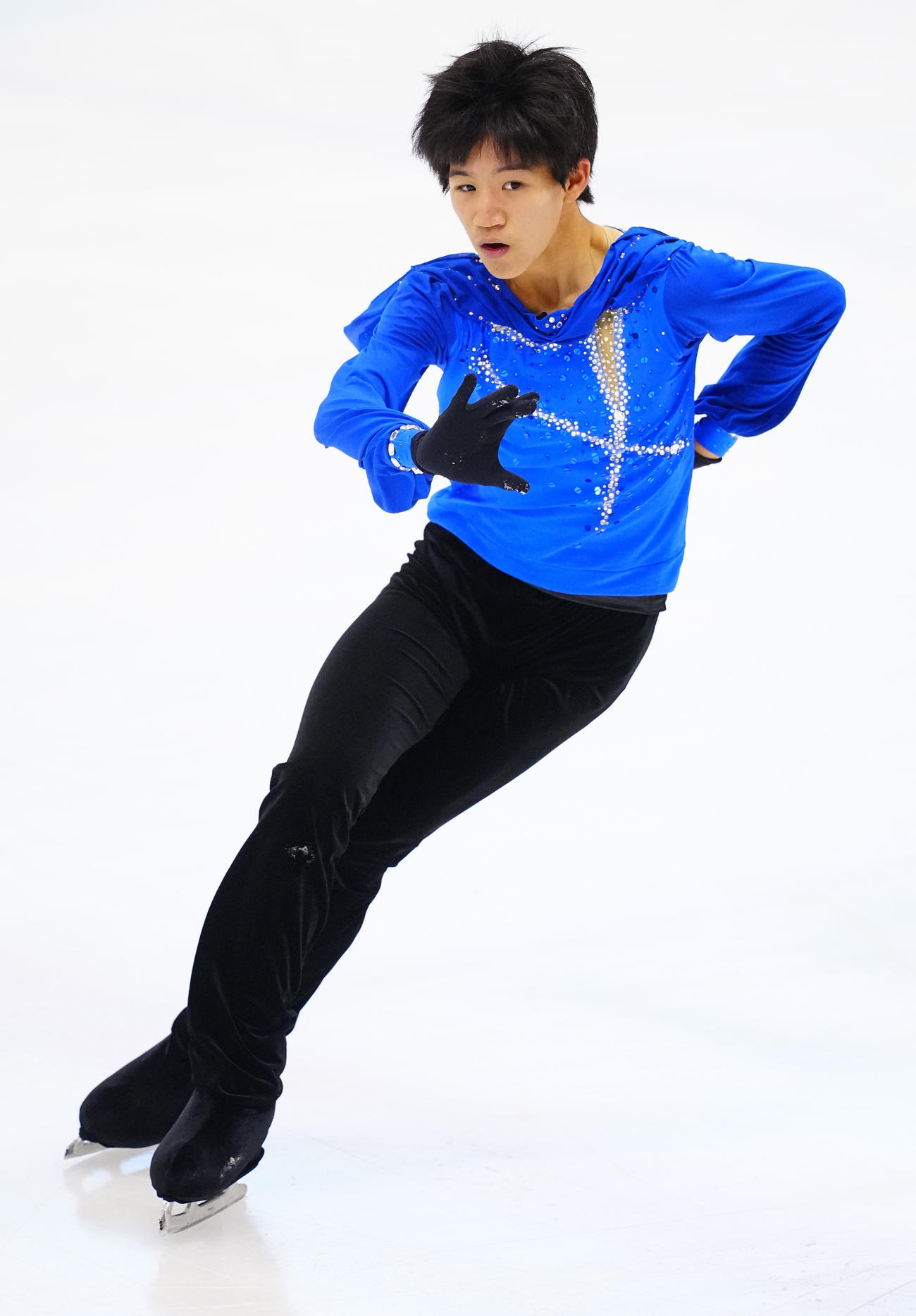 ジュニア男子フリーの演技をする田口（撮影・垰建太）