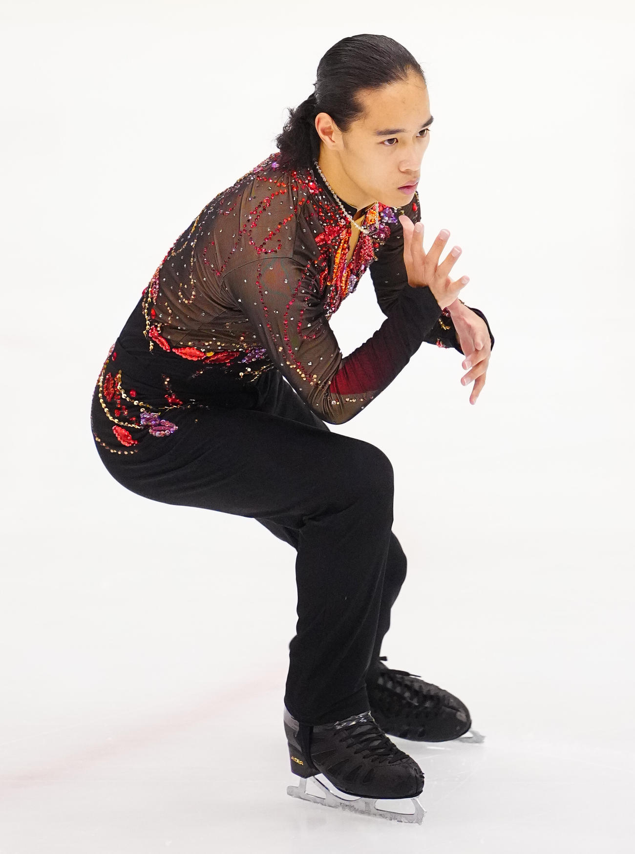 ジュニア男子フリーの演技をする田中（撮影・垰建太）