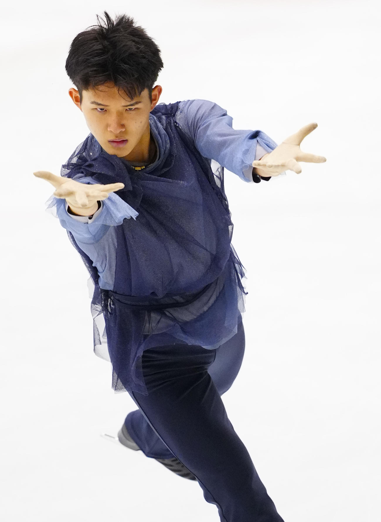 ジュニア男子フリーの演技をする周藤（撮影・垰建太）