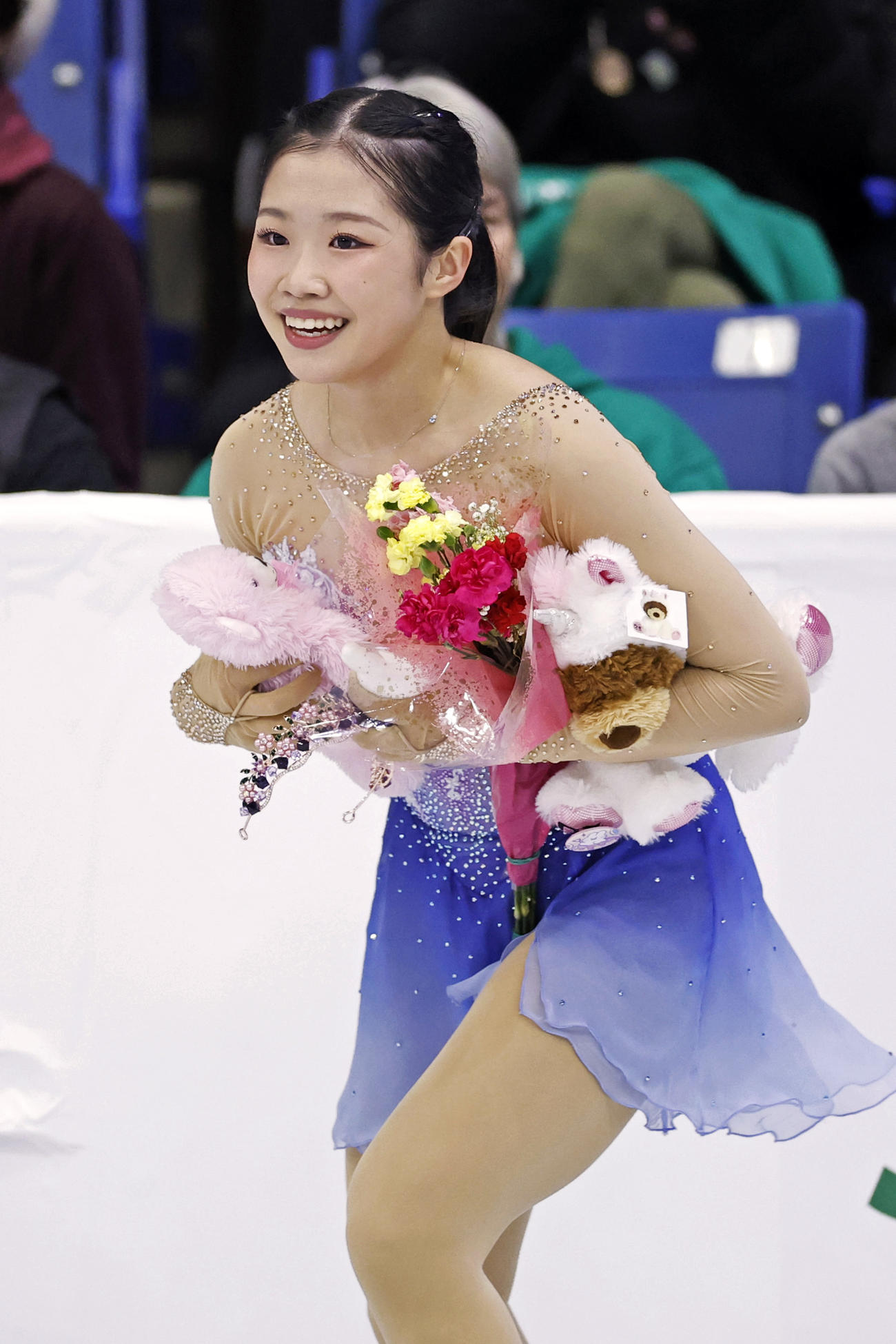 女子フリーの演技を終えた中井亜美（共同）