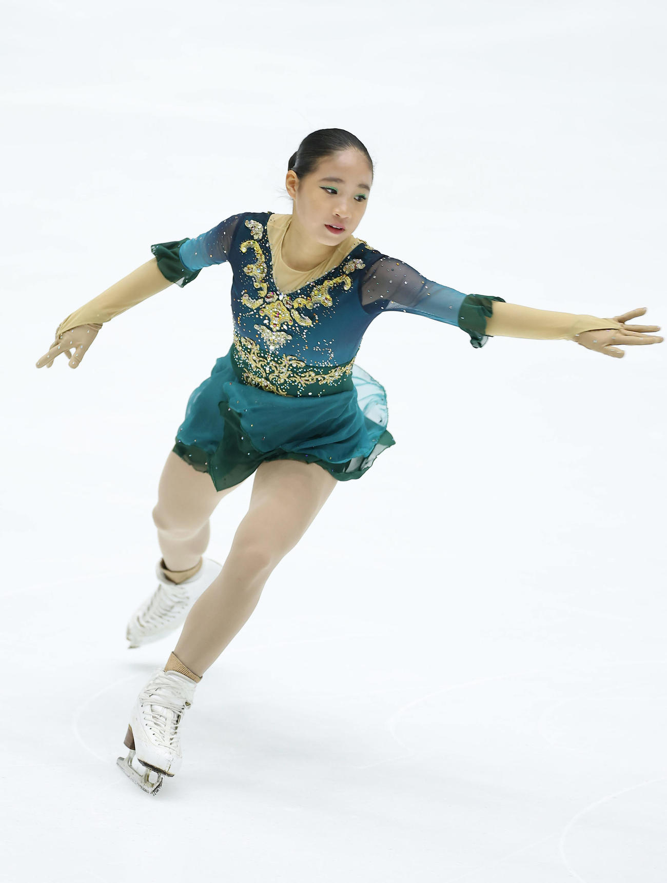 ジュニア女子フリーで演技する松浪（撮影・前田充）