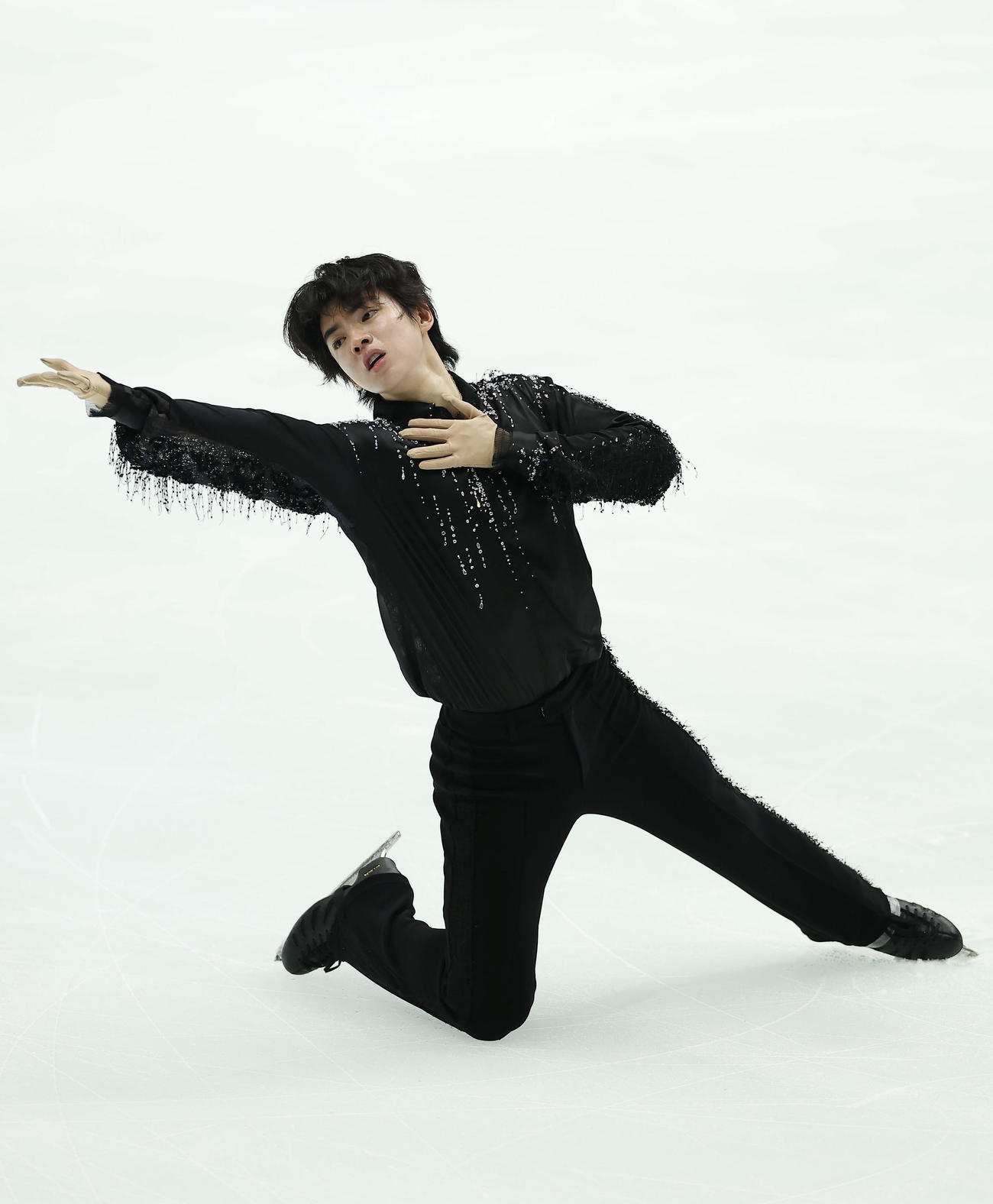 男子SPで演技するチャ・ジュンファン（撮影・前田充）