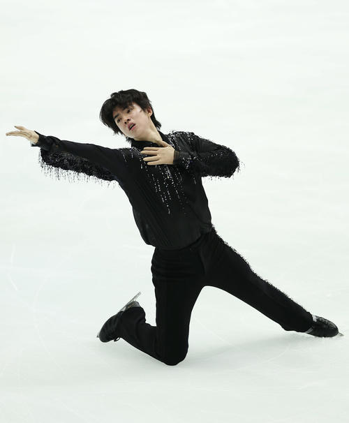 男子SPで演技するチャ・ジュンファン(撮影・前田充)