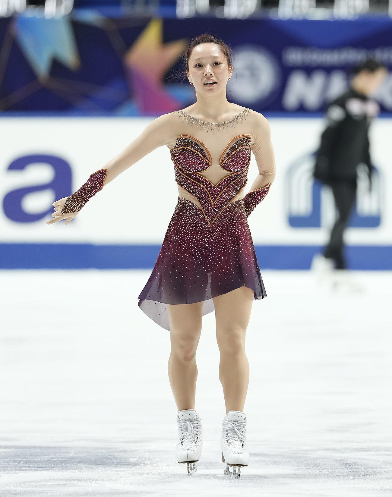 女子フリーに向け練習に臨む樋口（撮影・前田充）