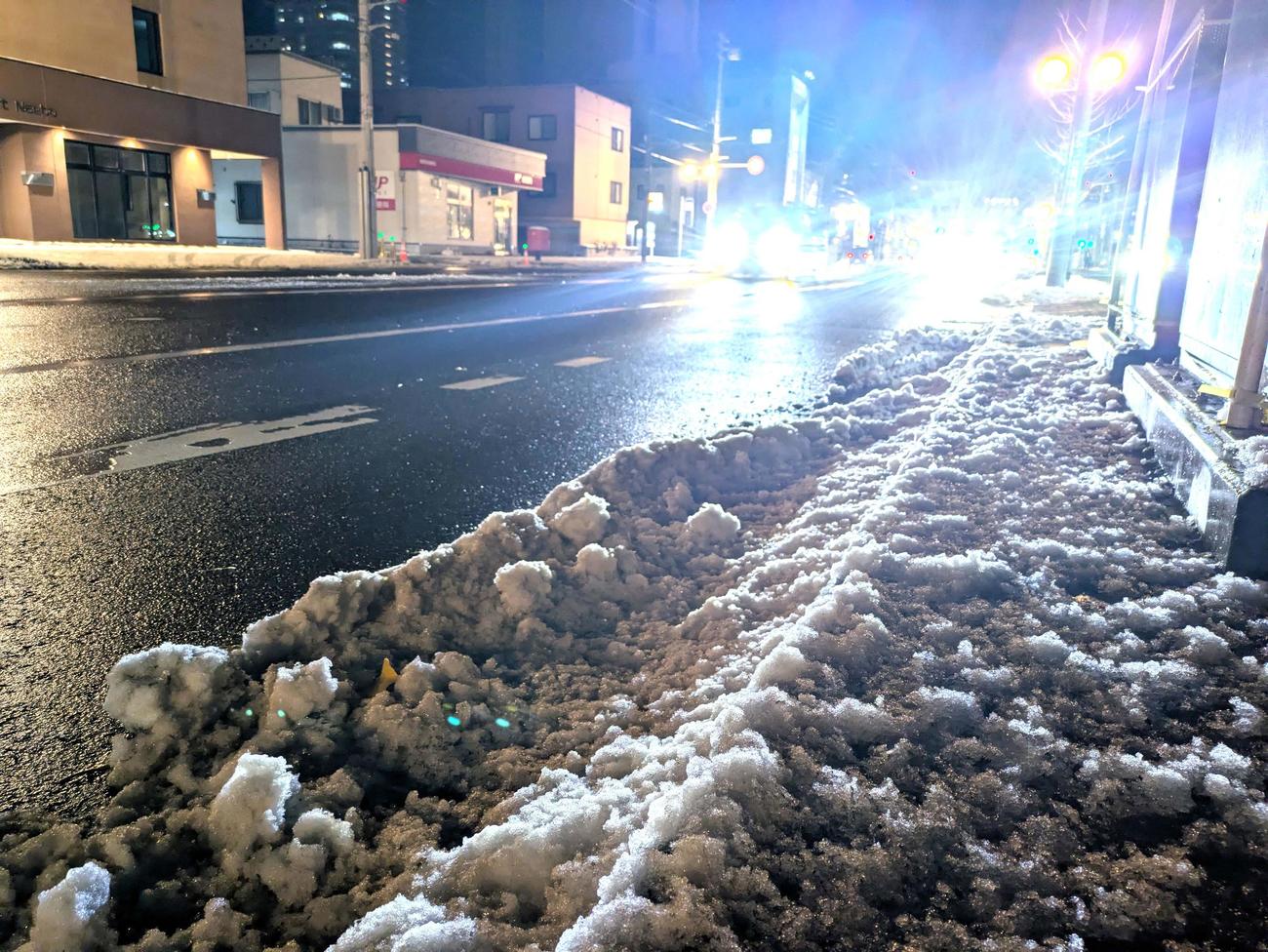 積雪のあった札幌市内中心部