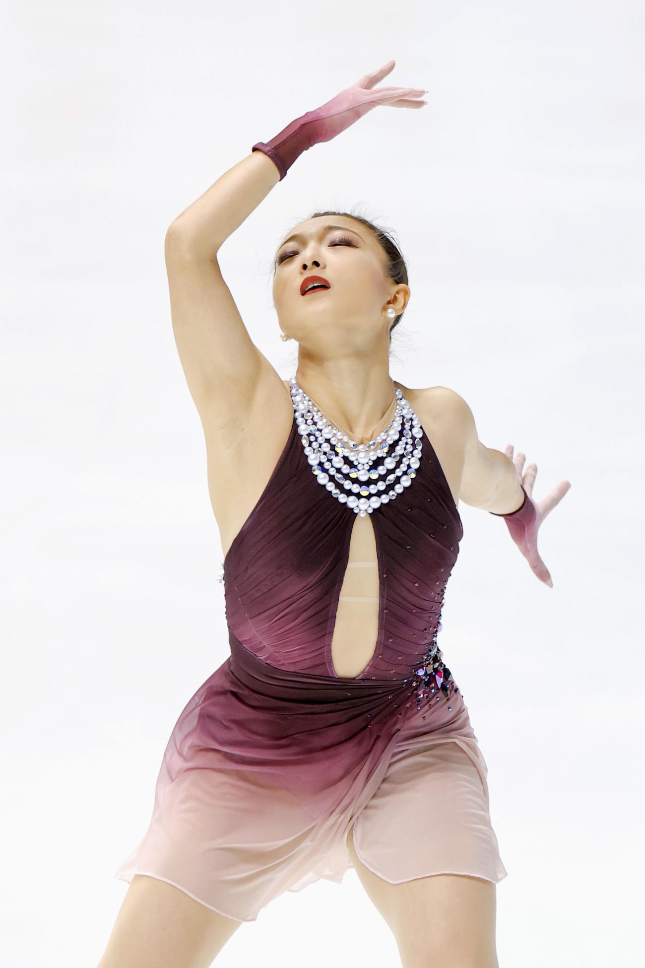 女子フリー　演技する坂本花織＝東和薬品ラクタブドーム(共同)