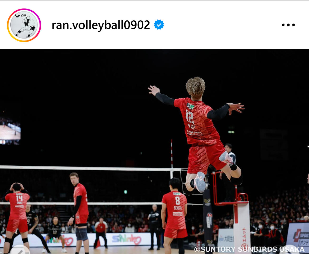 高橋藍のインスタグラムから