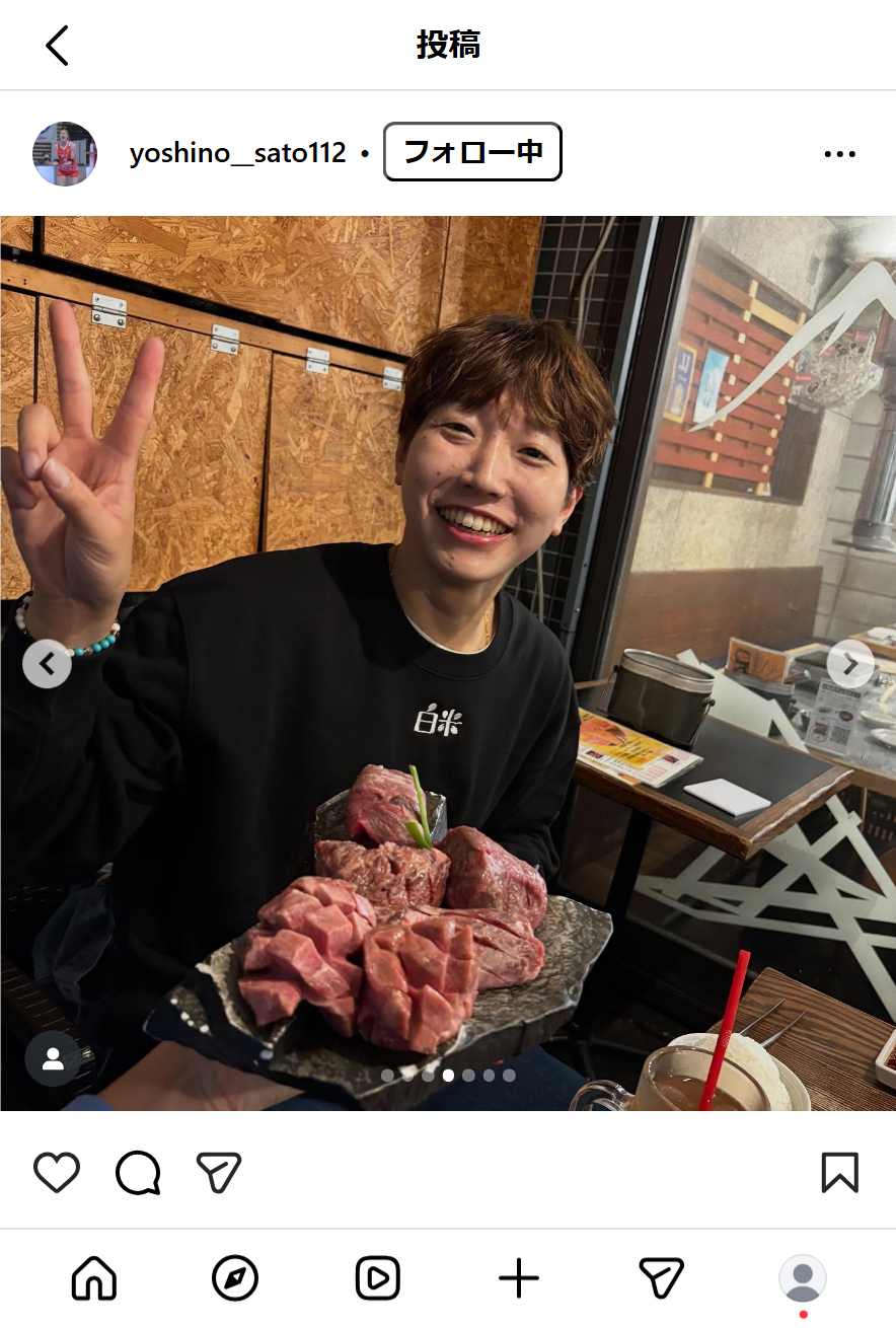 佐藤淑乃のインスタグラムから
