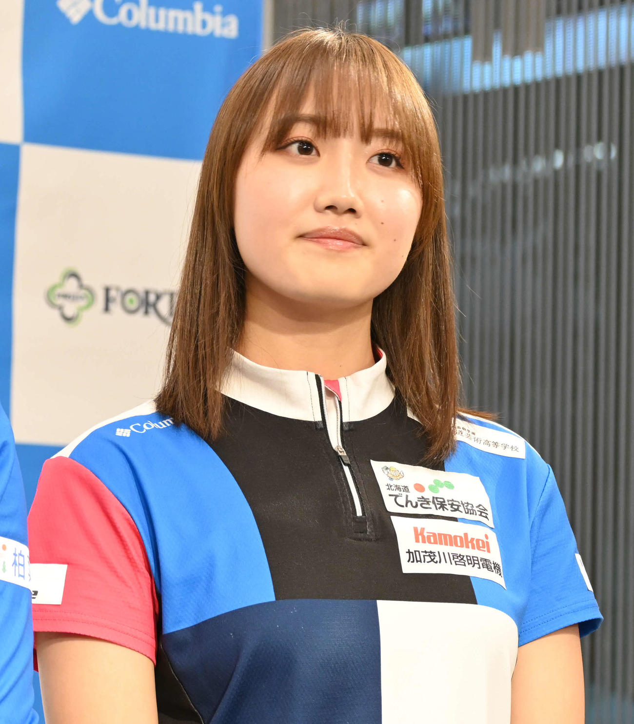 コロンビアのイベントに登壇したフォルティウスの小林（撮影・飯岡大暉）