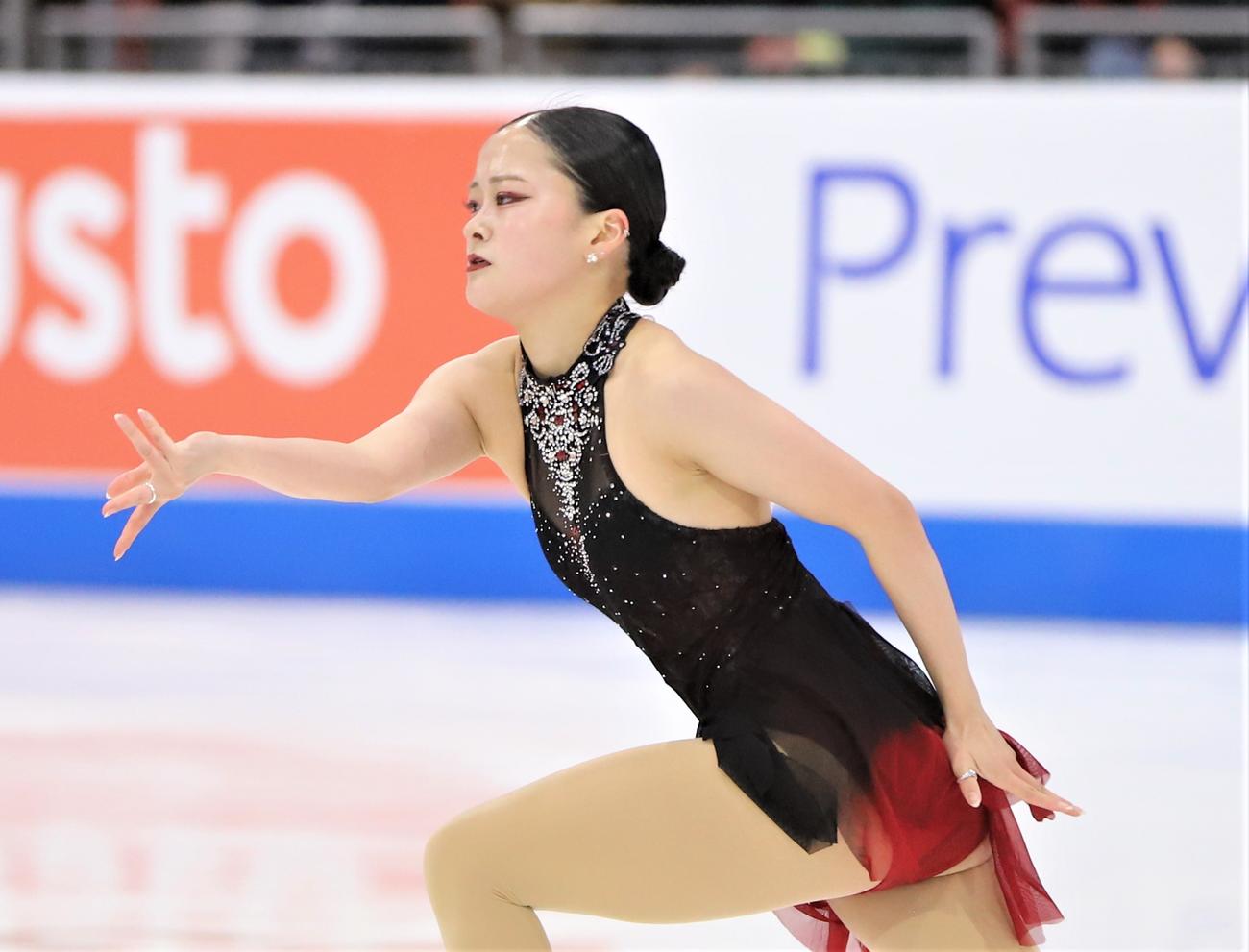GPシリーズ・スケートアメリカ　女子SPで演技を披露する渡辺（撮影・藤塚大輔）