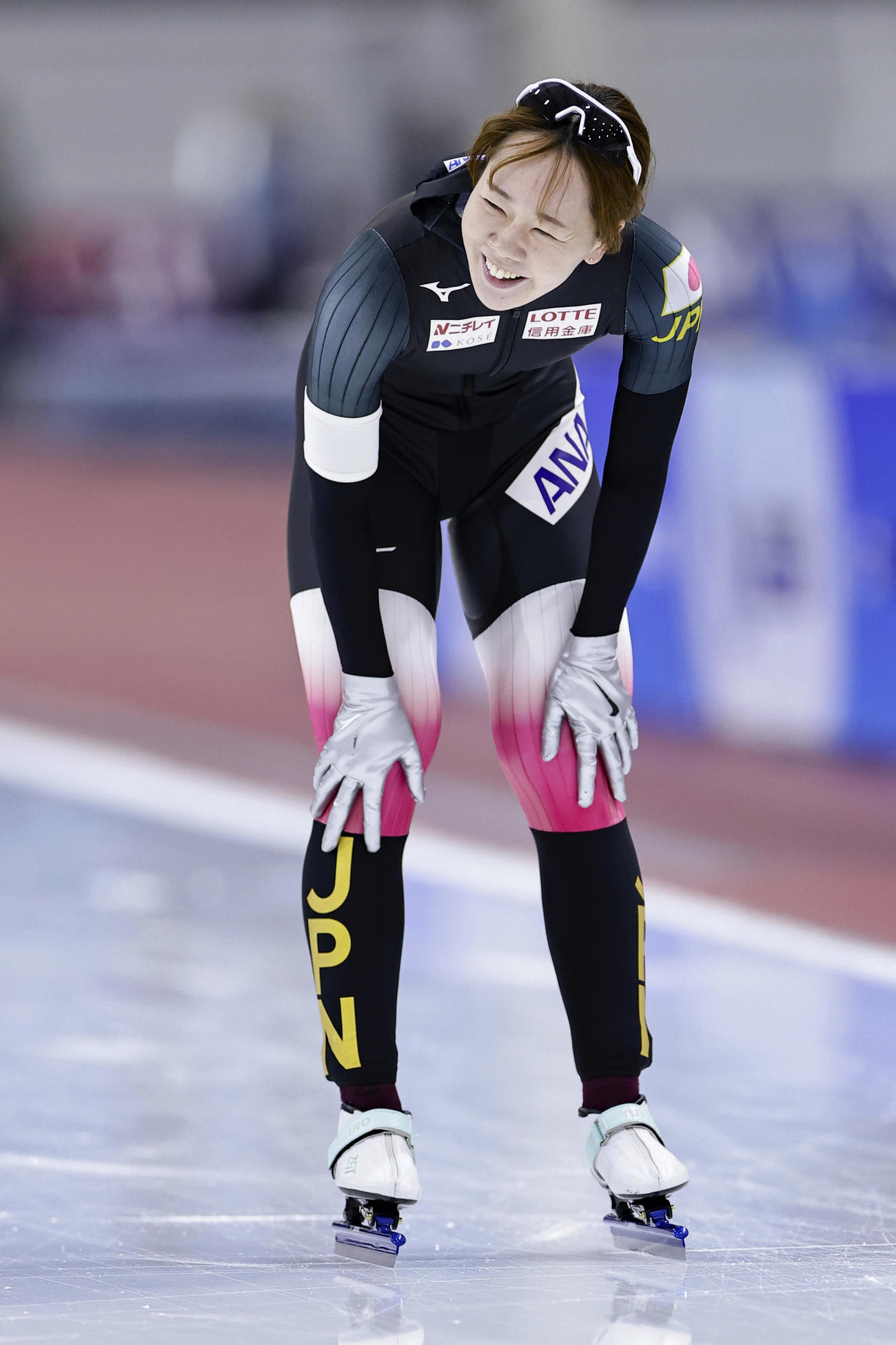 女子500メートルで3位の吉田雪乃（共同）