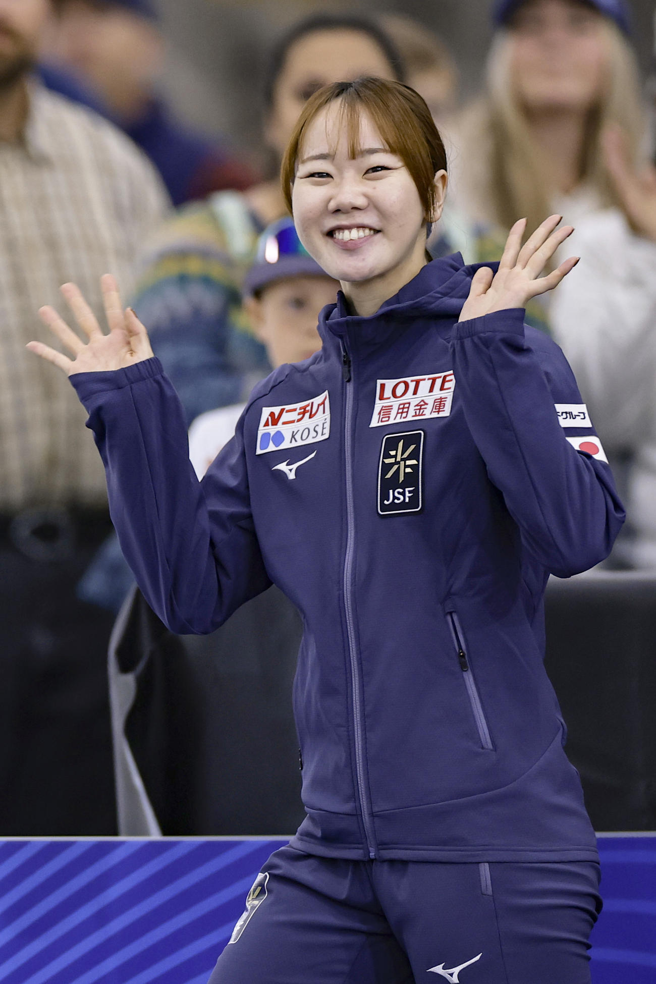 女子500メートルで3位の吉田雪乃（共同）