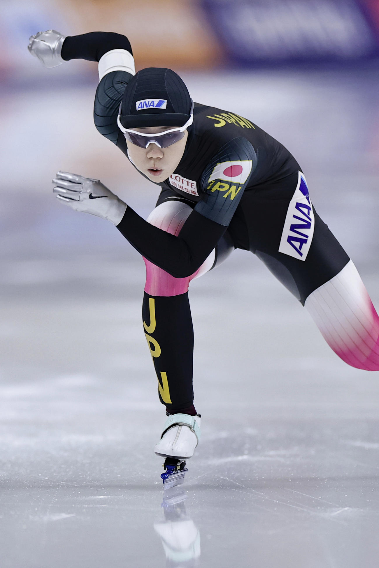 女子500メートルで3位の吉田雪乃（共同）