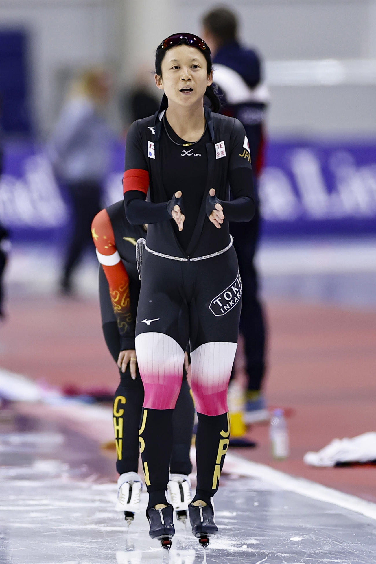 女子1500メートルで5位の高木美帆（共同）