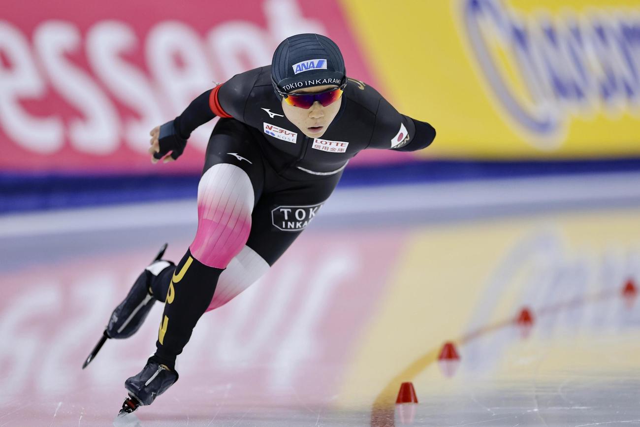 女子1500メートルで5位の高木美帆（共同）