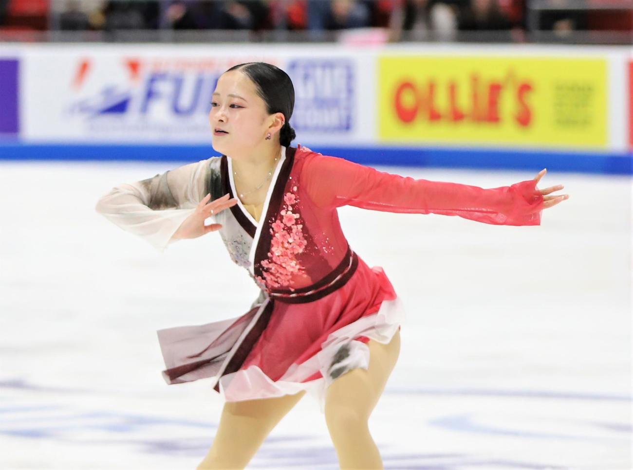GPシリーズ・スケートアメリカ　女子フリーで演技を披露する渡辺（撮影・藤塚大輔）