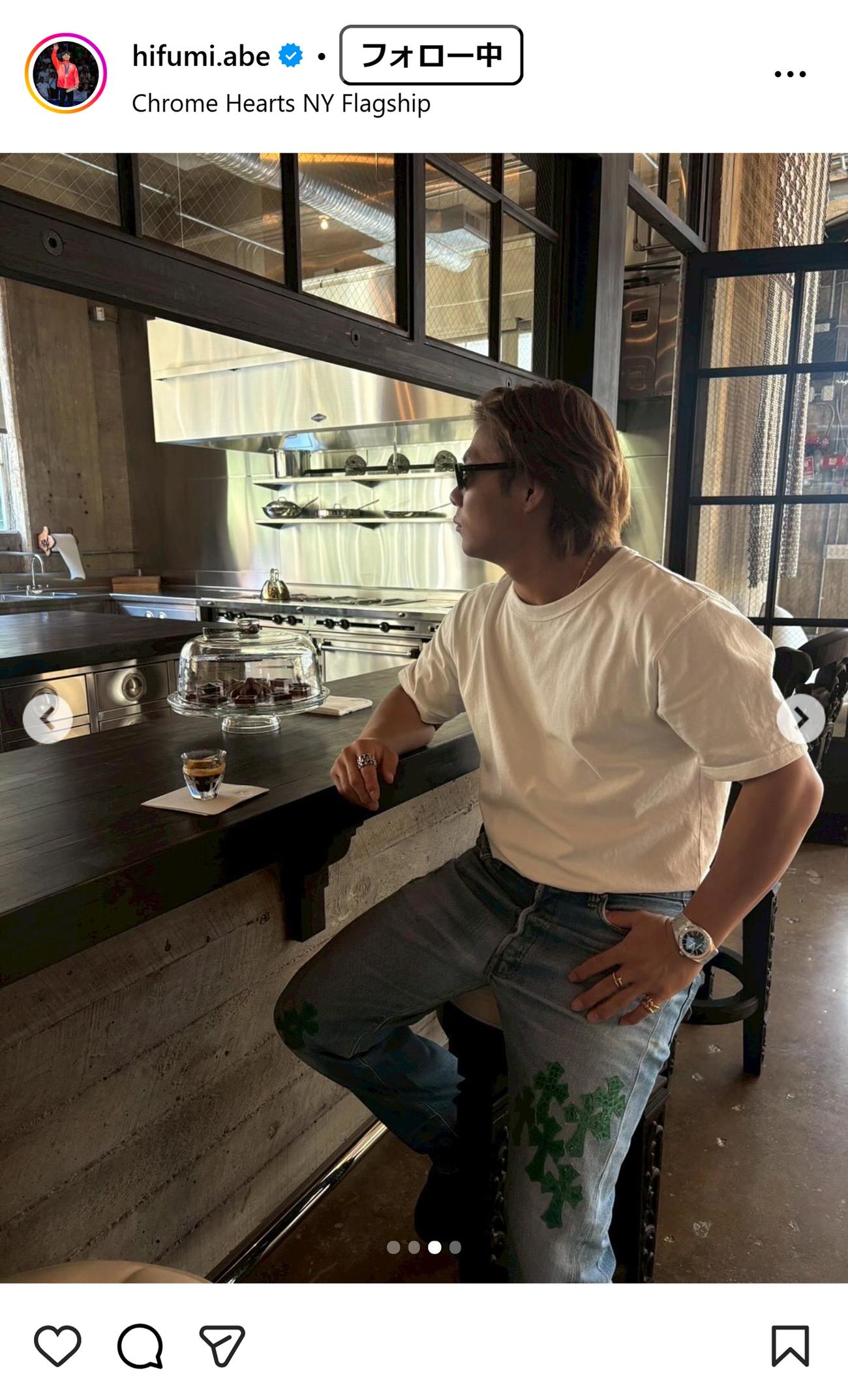 阿部一二三のインスタグラムから