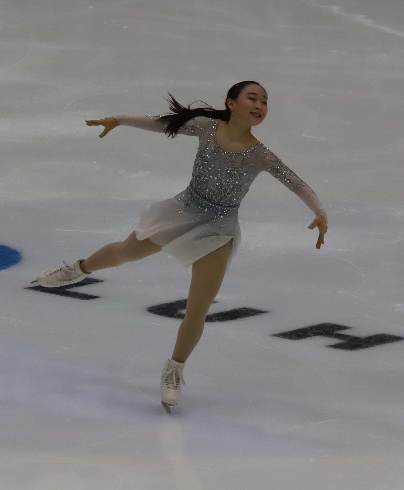 GPフィンランド大会女子SP　演技する松生理乃（撮影・松本航）