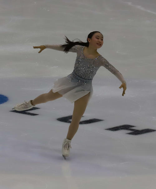 GPフィンランド大会女子SP　演技する松生理乃（撮影・松本航）