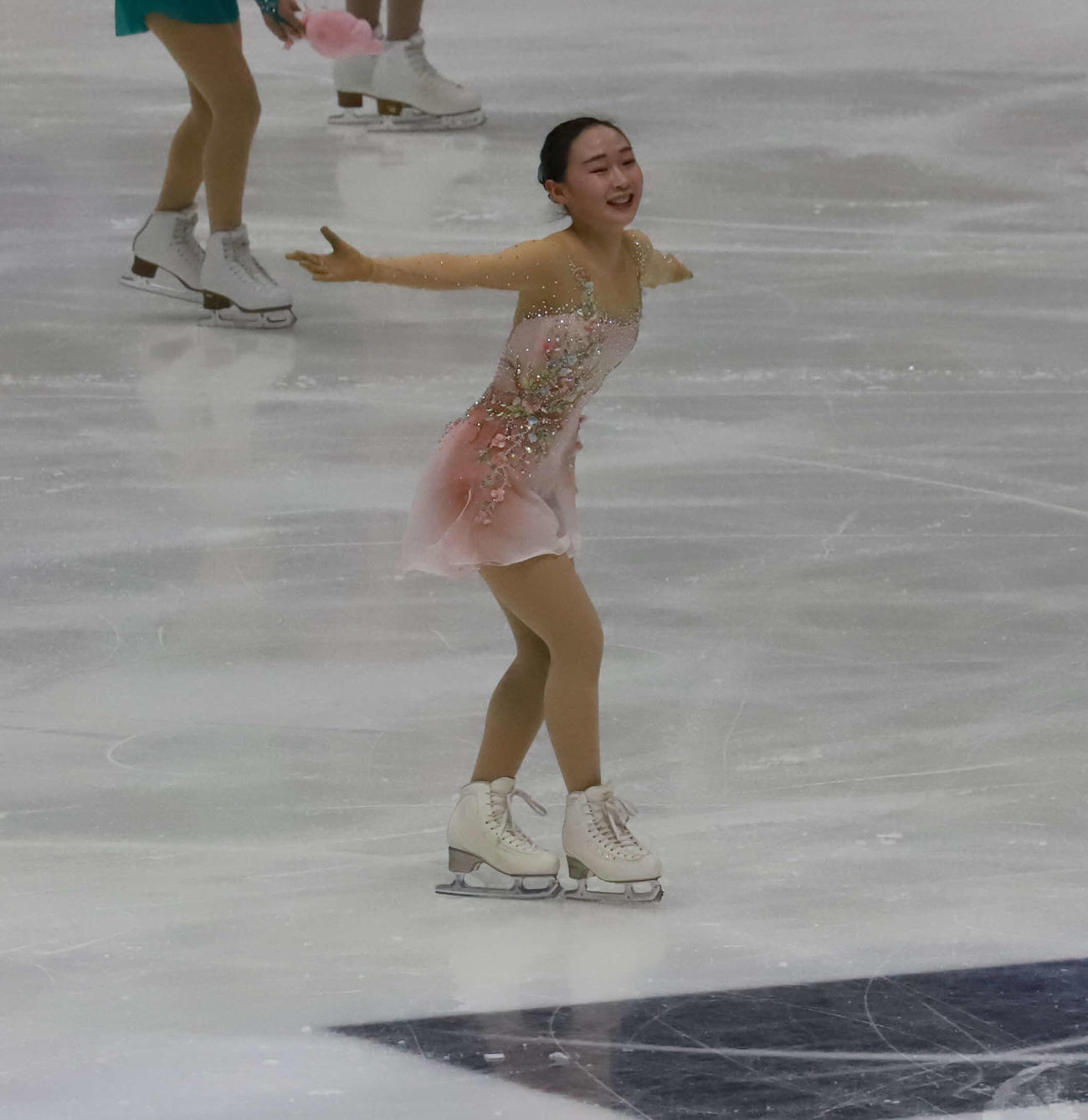 GPフィンランド大会女子フリー　演技を終えた松生理乃（撮影・松本航）