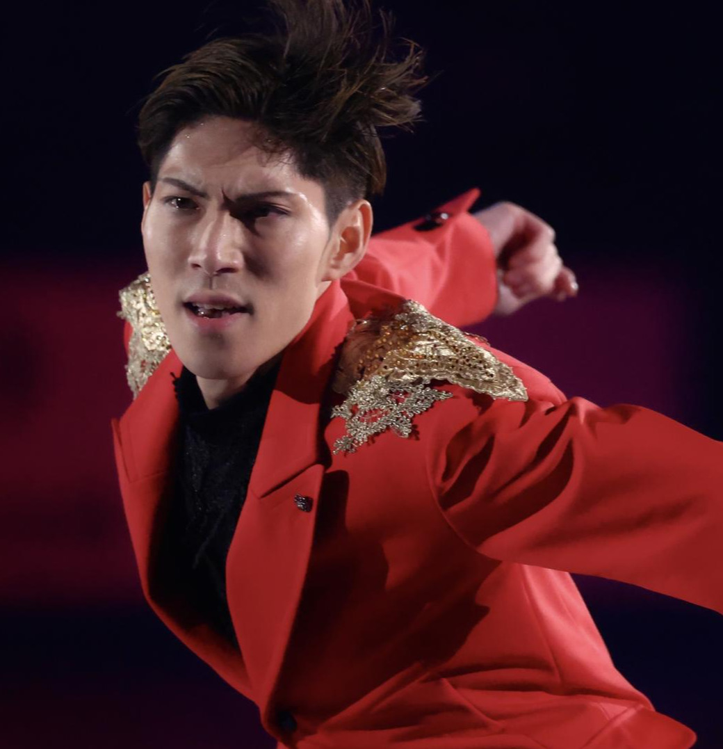フィギュアスケートGPシリーズ第4戦NHK杯のエキシビションに臨む田中刑事さん（撮影・河田真司）