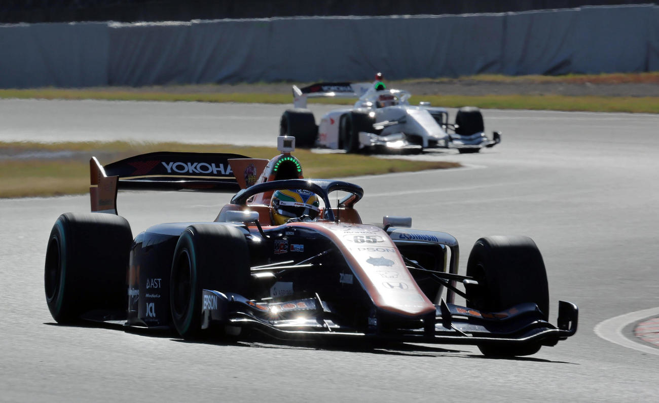 スーパーフォーミュラ第10戦、荒天で延期となっていた第10戦で初優勝を遂げたNAKAJIMA RACINGのイゴール・オオムラ・フラガ（撮影・宮崎幸一）