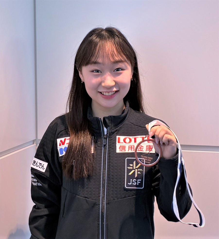 GPシリーズ第6戦フィンランド大会から帰国した松生（撮影・藤塚大輔）