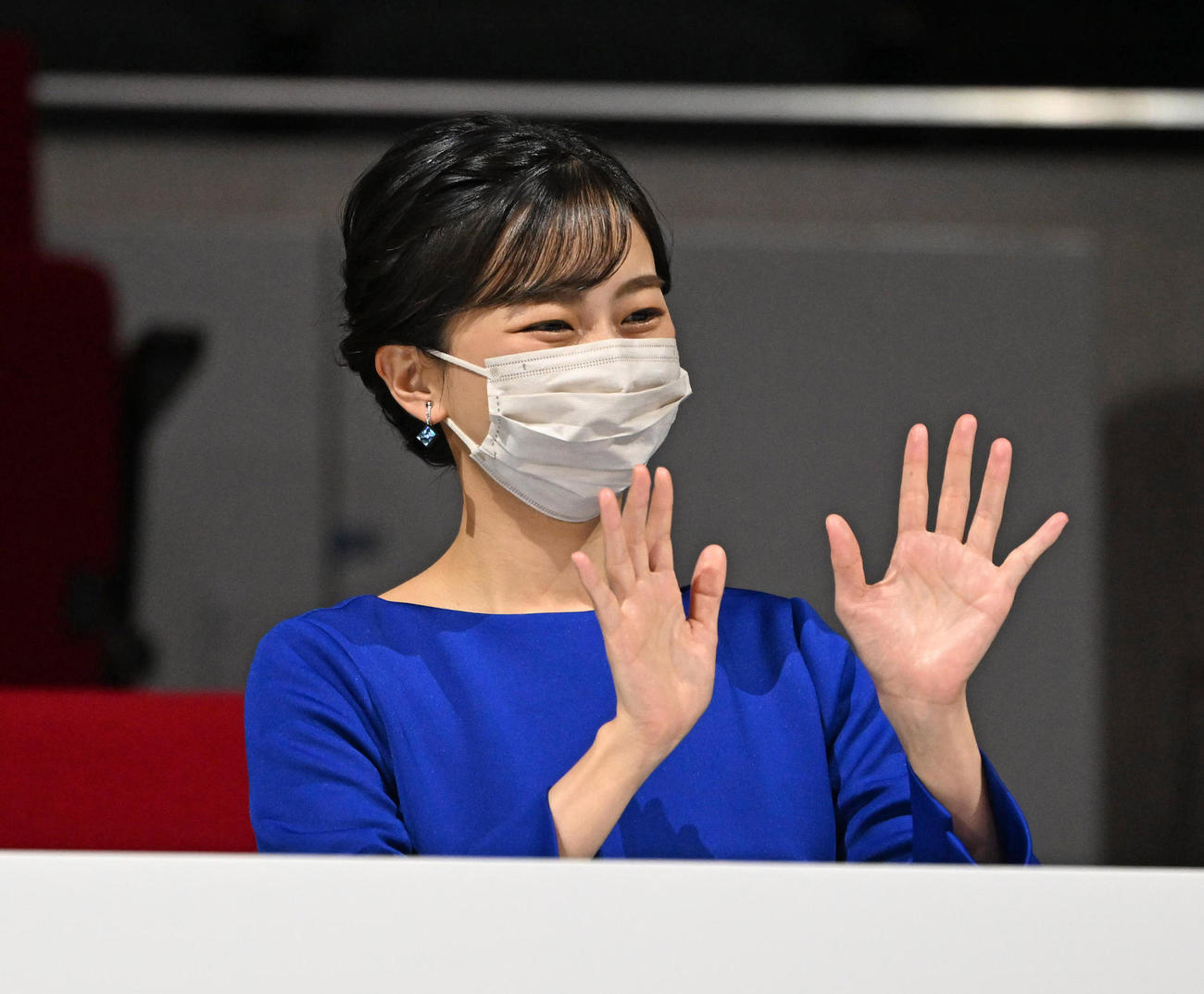 デフリンピック閉会式に出席される秋篠宮家の次女佳子さま（代表撮影）
