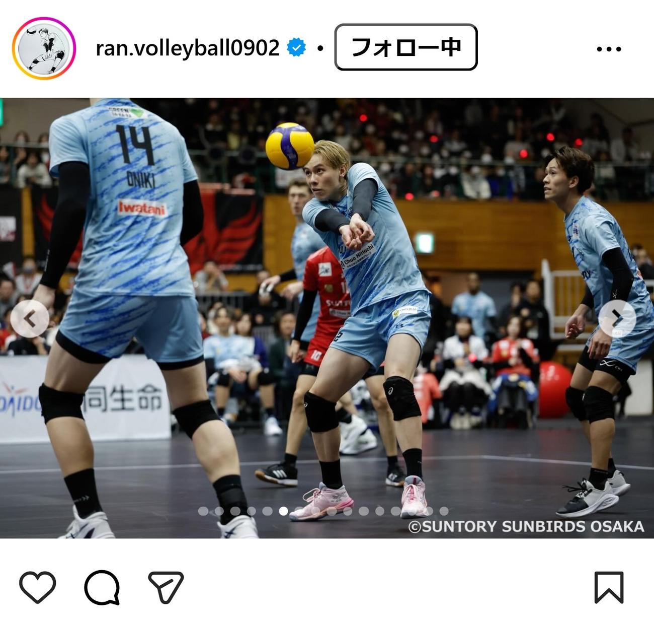 高橋藍のインスタグラムから