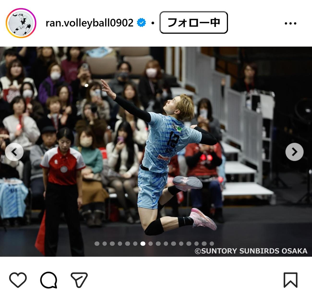 高橋藍のインスタグラムから