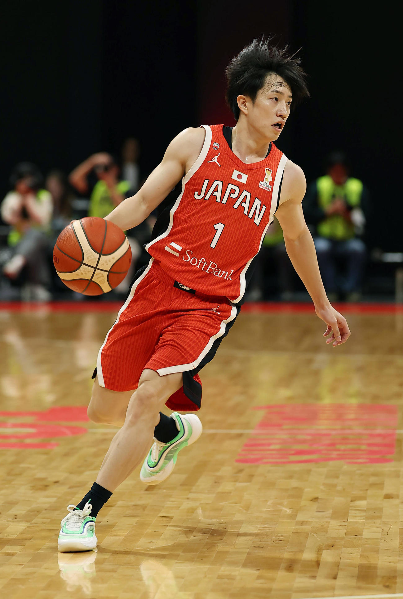 日本対台湾　第1Q、ドリブルで攻め上がる斉藤（撮影・前田充）