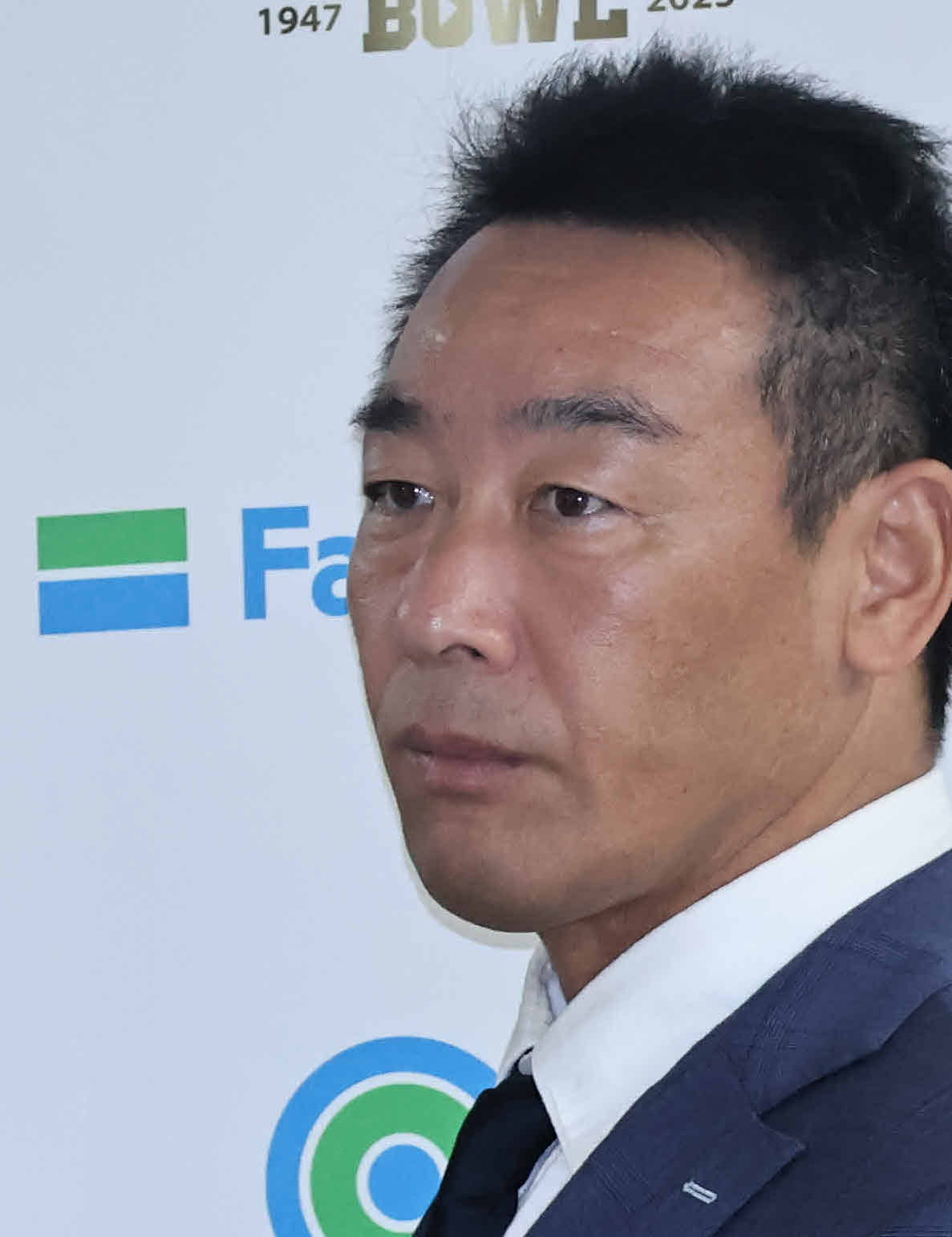 記者会見に出席した関学大の大村和輝監督（撮影・竹本穂乃加）