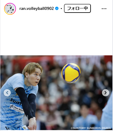 高橋藍のインスタグラムから
