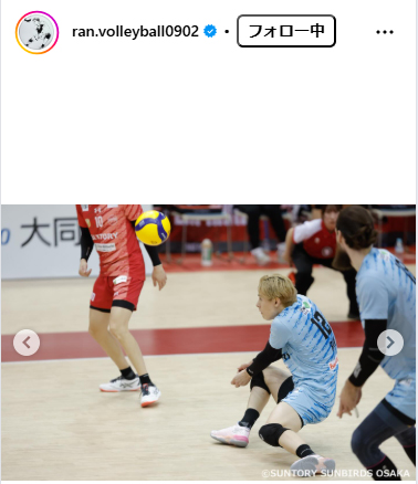 高橋藍のインスタグラムから