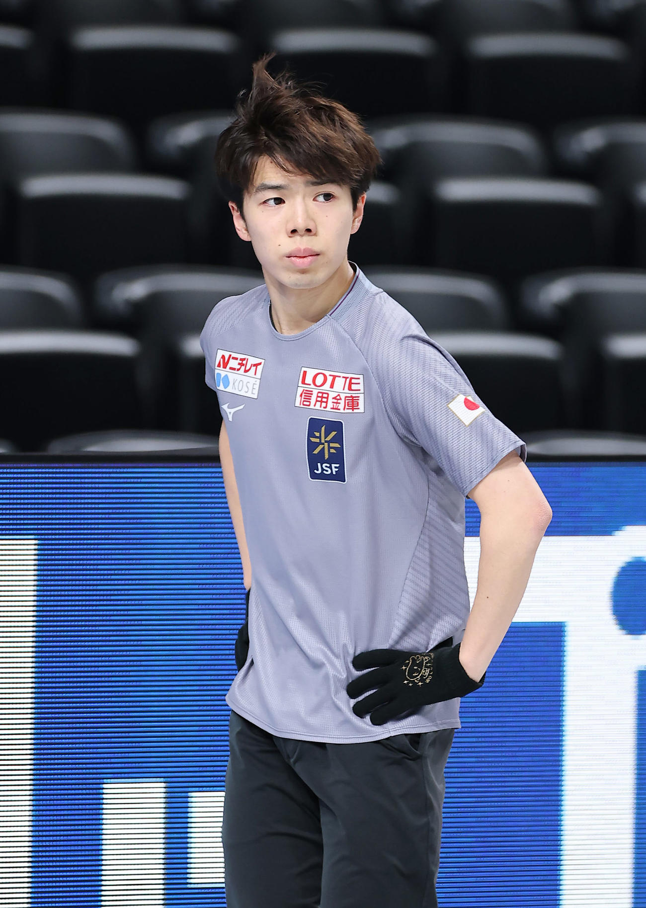 男子フリーに向け練習する佐藤（撮影・前田充）