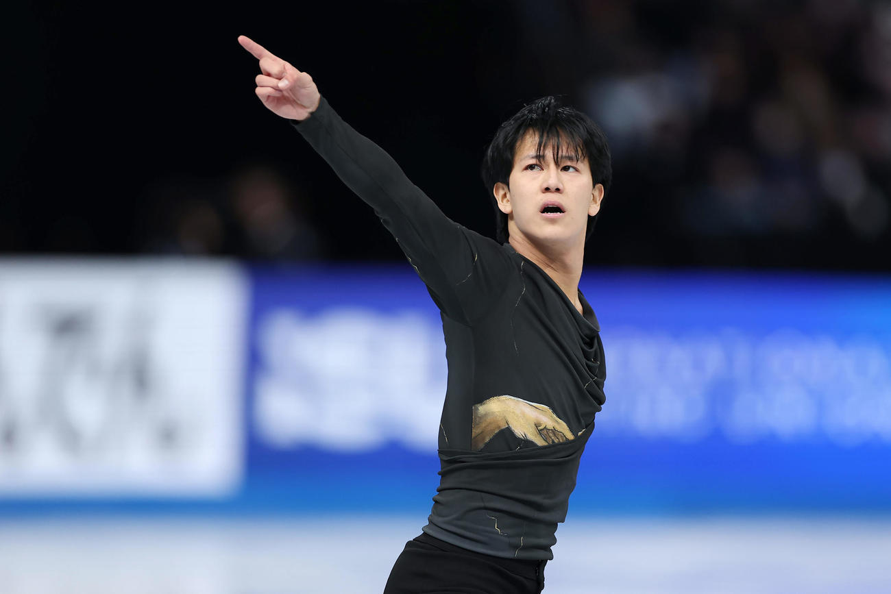 男子フリーで演技するアダム・シャオ・イム・ファ（撮影・前田充）