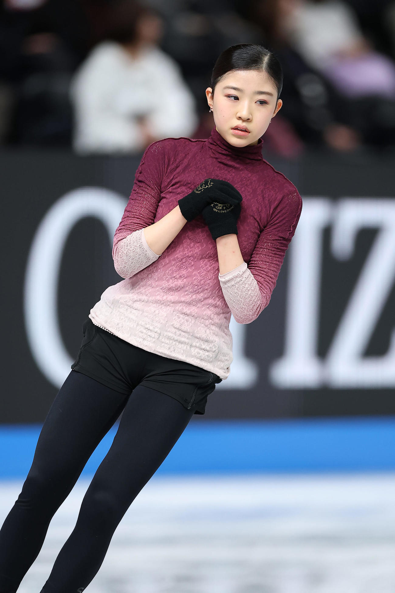 女子フリーに向け練習に臨む千葉（撮影・前田充）