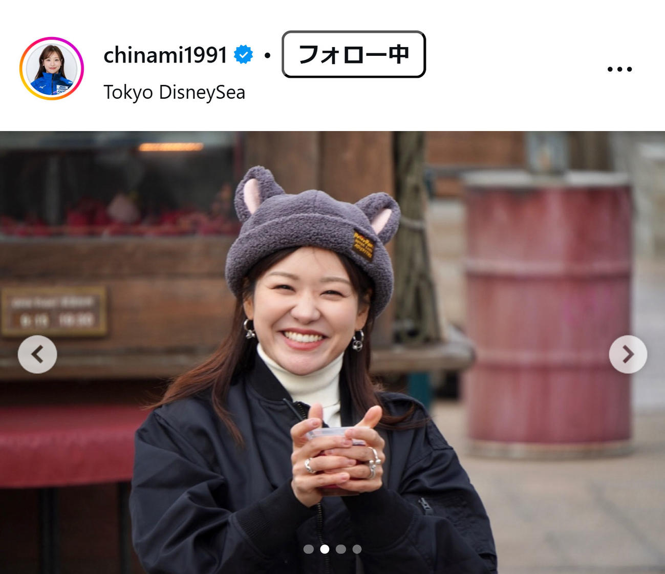吉田知那美のインスタグラムから