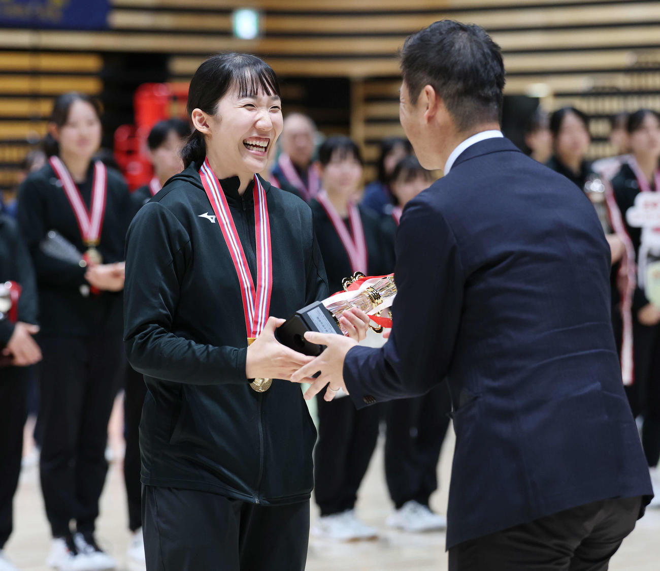 最優秀選手賞に輝いた東女体大・菊田（撮影・宮地輝）