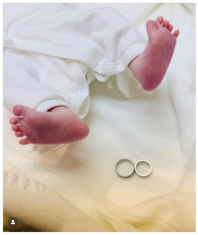 インスタグラムで妻・古賀紗理那の第1子出産を発表した西田有志（画像はスクリーンショット）