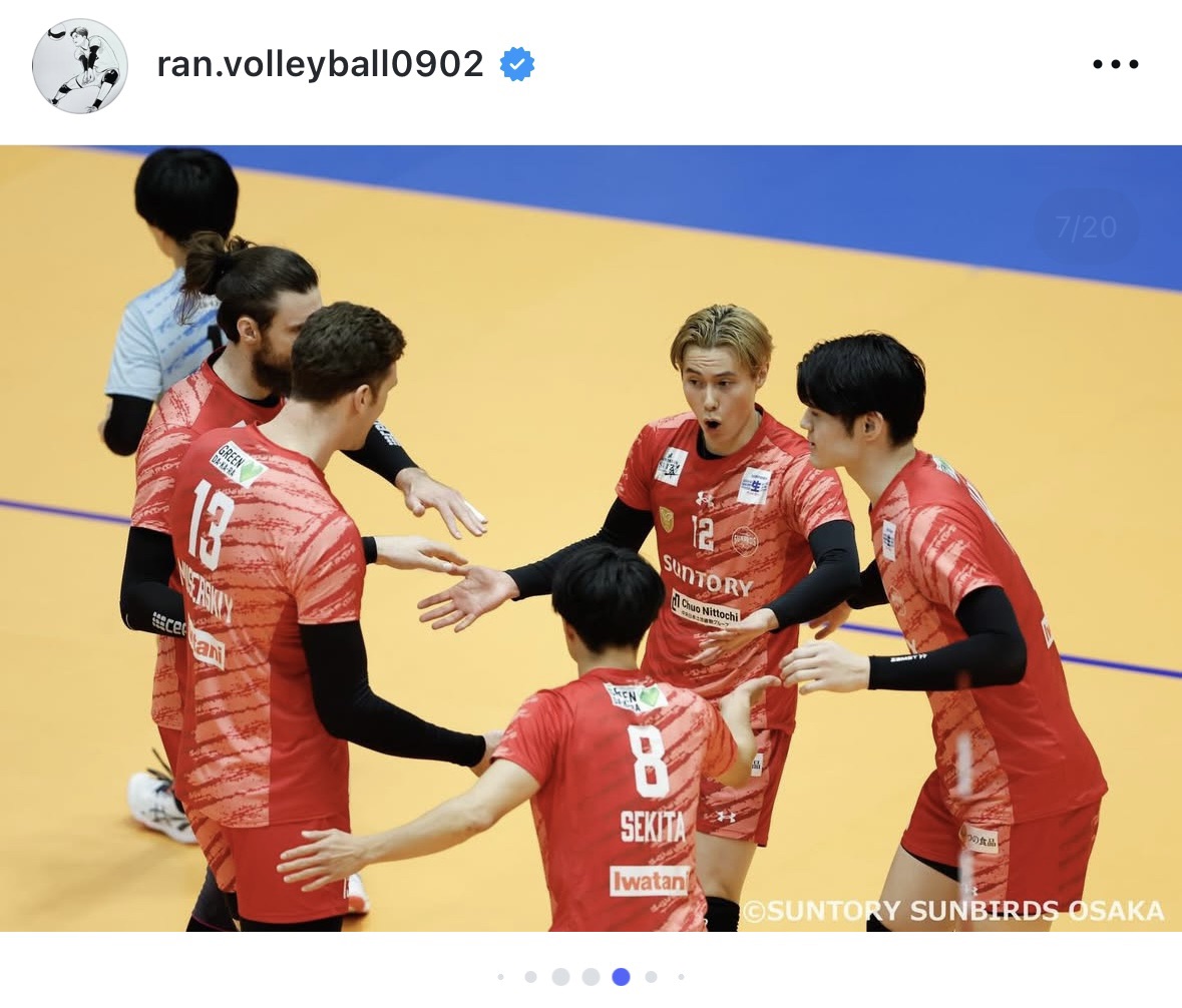 高橋藍のインスタグラムから