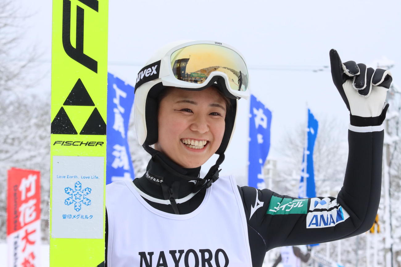 優勝が決まって喜ぶ一戸（撮影・保坂果那）