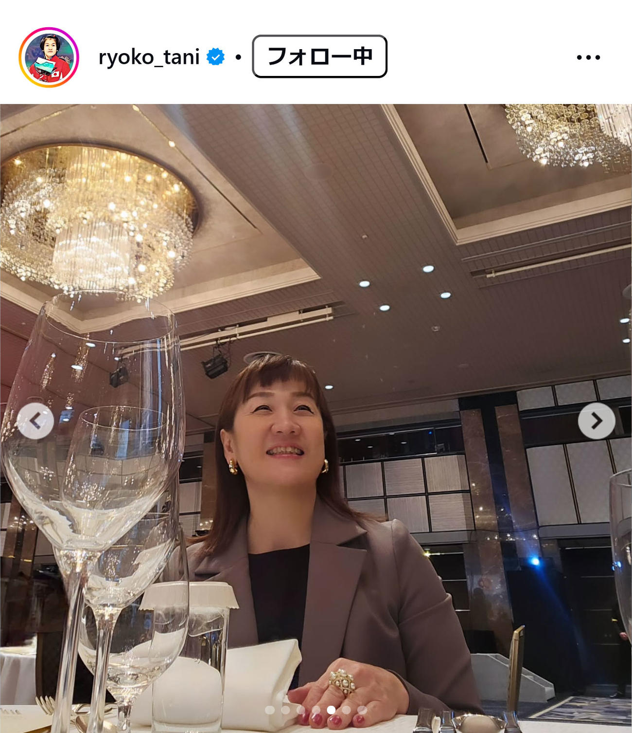 谷亮子さんのインスタグラムから
