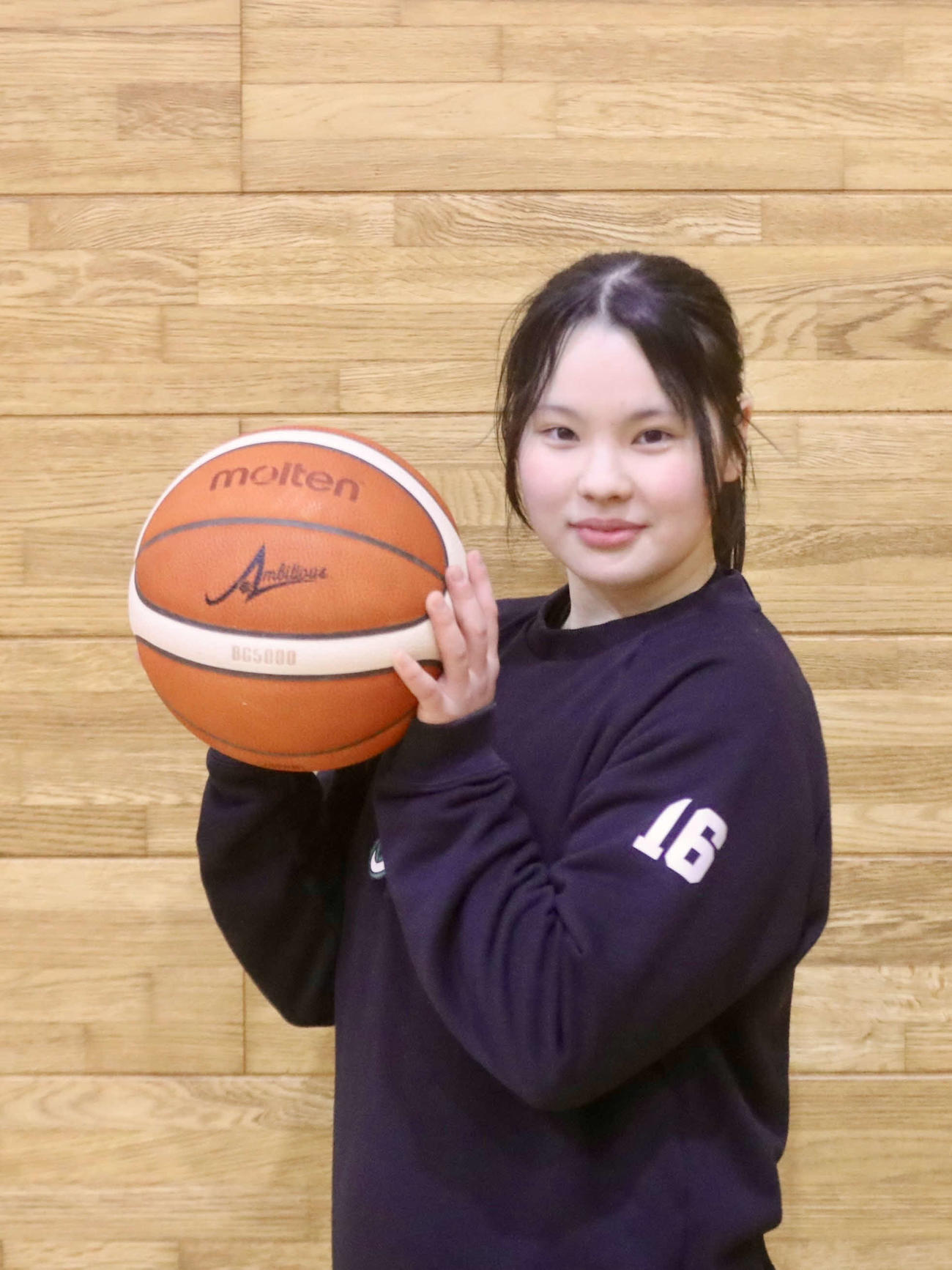意気込みを語った福島東陵女子・田部主将（撮影・高橋香奈）