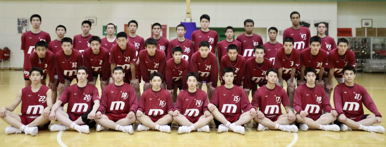 ウインターカップに意気込む仙台大明成男子バスケットボール部の選手たち（撮影・高橋香奈）