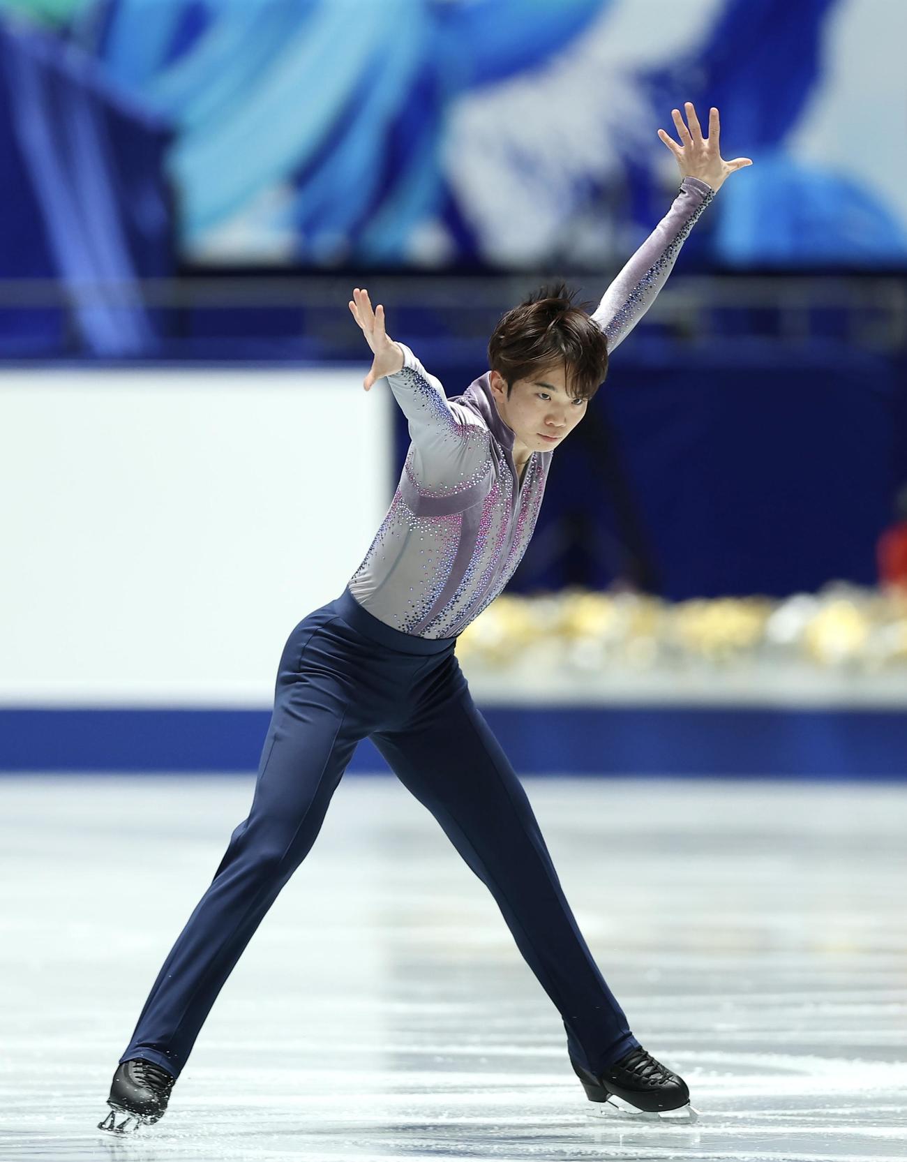 男子SPに向け調整する友野（撮影・前田充）