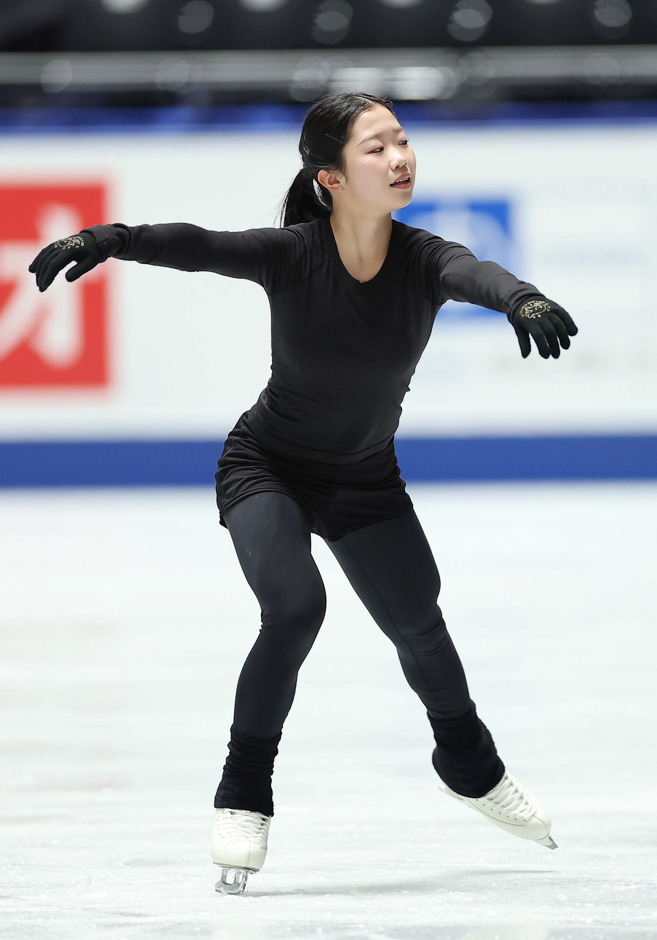 女子フリーに向け調整する中井（撮影・前田充）